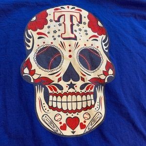 texas rangers skull shirt
